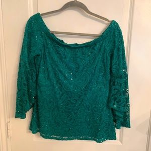 Holiday off shoulder blouse